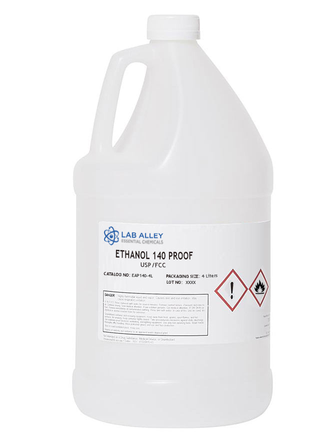 Ethanol 140 Proof (70%) Non-Denatured Alcohol, USP/FCC Food Grade, Kosher