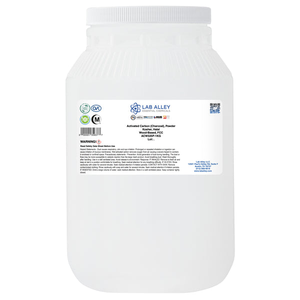 Activated Carbon (Charcoal) Powder, Food Grade, Kosher, Halal, Wood Based