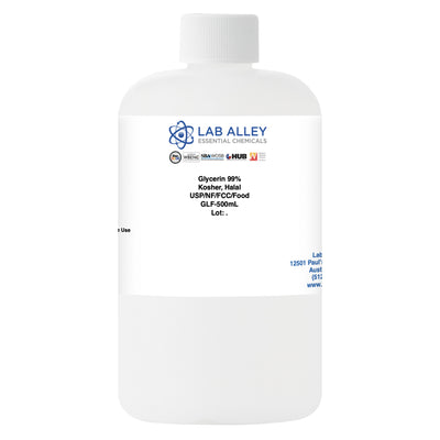 Glycerin 99% USP/NF/FCC/Food Grade, Kosher, Halal