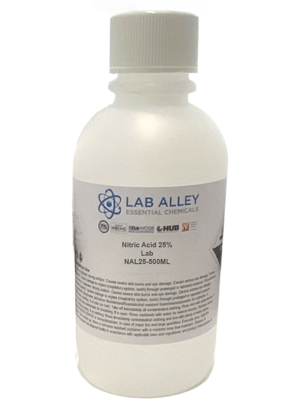 Nitric Acid 25% Solution, Lab Grade, 500mL