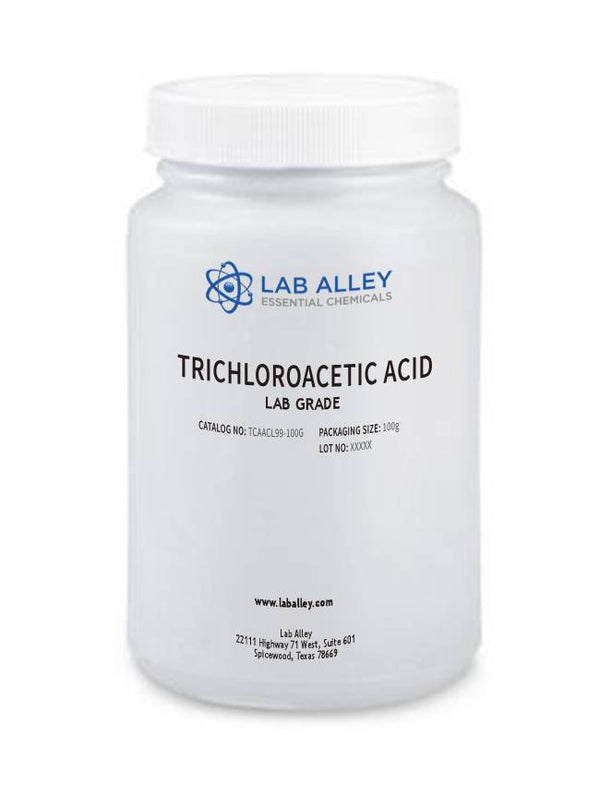 Trichloroacetic Acid 99%, Crystals, Lab Grade, 100 Grams