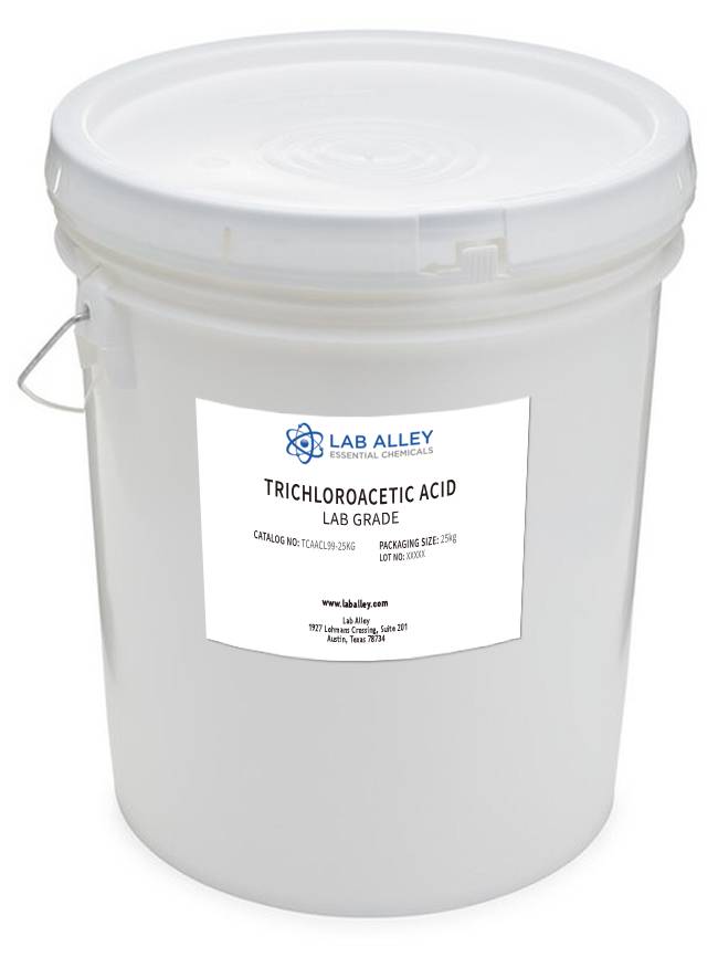 Trichloroacetic Acid 99%, Crystals, Lab Grade, 25 Kilograms