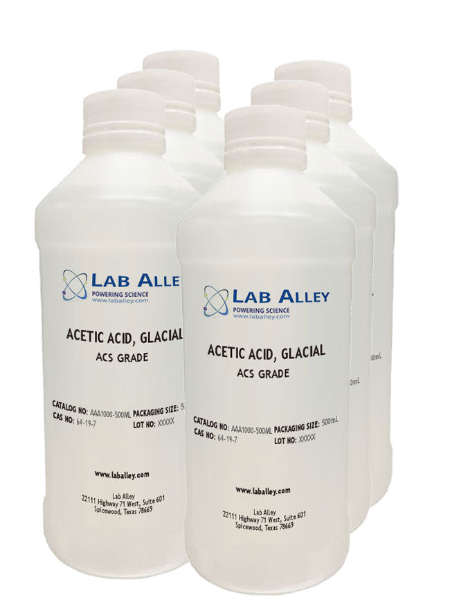Acetic Acid, Glacial, ACS Grade, 6x500 mL