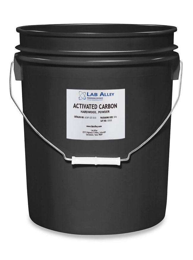 Lab Alley Activated Carbon (Charcoal) Powder Food Grade, 50lb