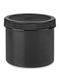 Black Round Wide-Mouth Plastic Jars Bulk Pack Black Round Wide-Mouth Plastic Jars Bulk Pack