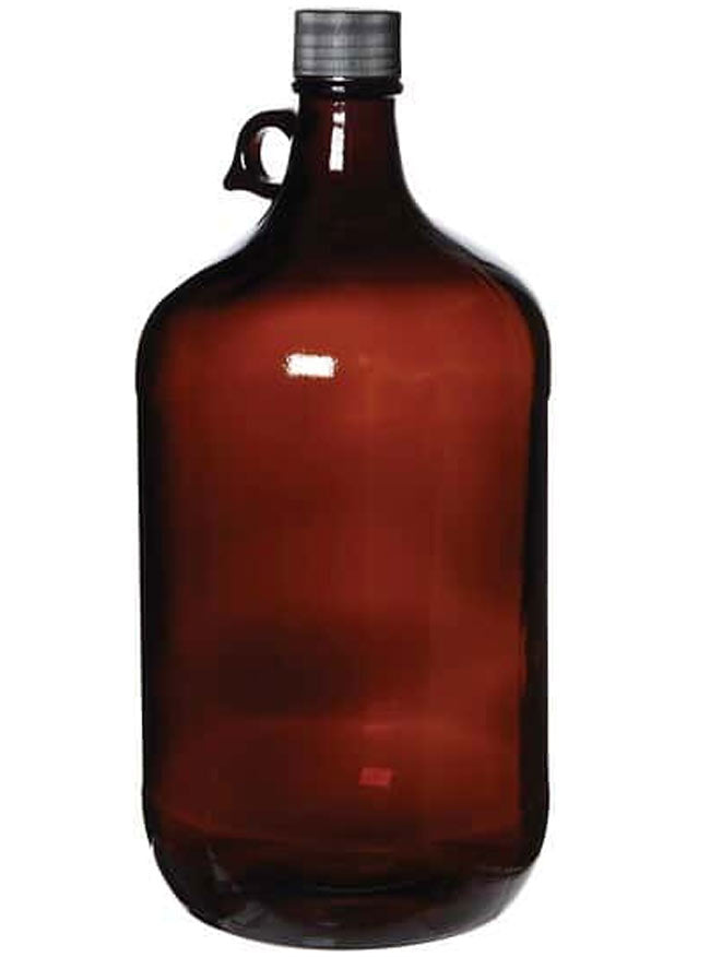 Amber Glass Bottles, 4 Liter
