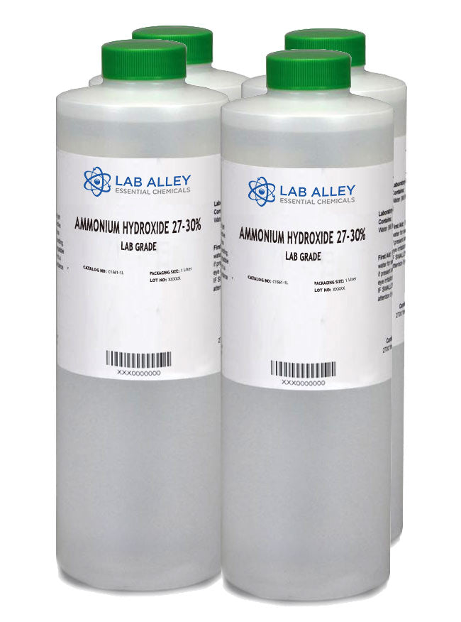 Ammonium Hydroxide 27-30% Solution, Lab Grade, 4 x 1 Liter Case
