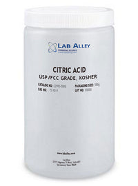 Citric Acid, USP/FCC Grade, Kosher, 100 g