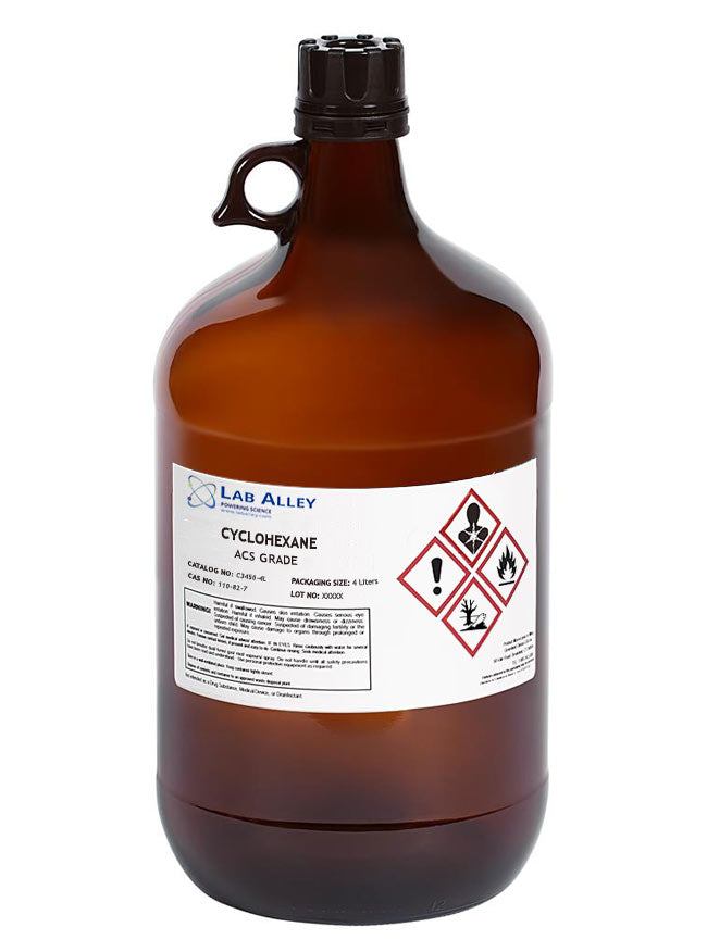 Cyclohexane 99% ACS Grade, 4 Liters