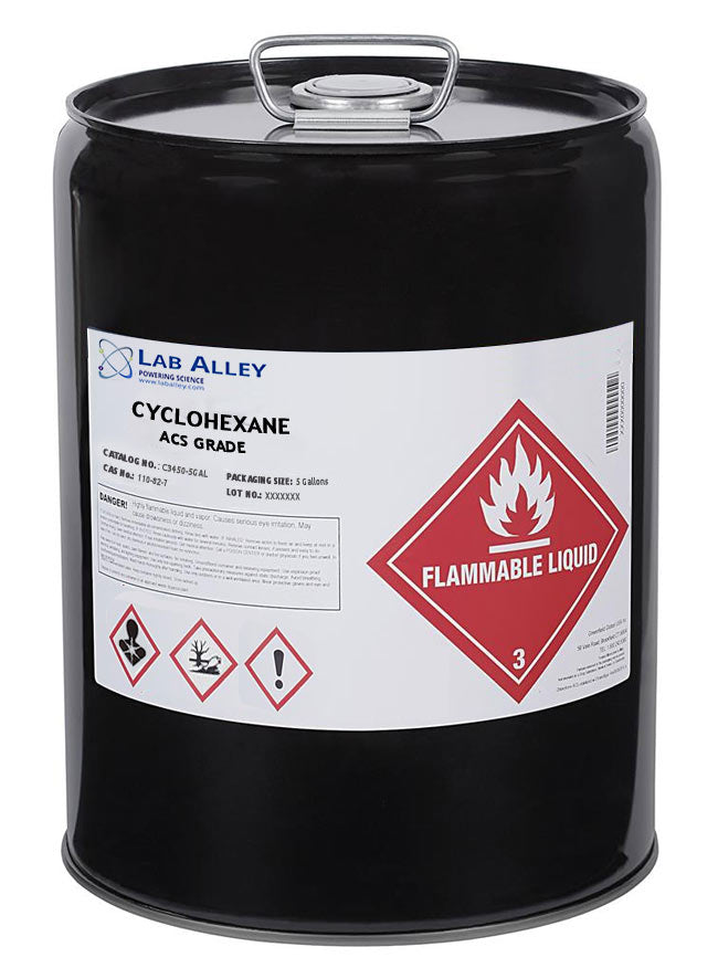 Cyclohexane 99% ACS Grade, 5 Gallons