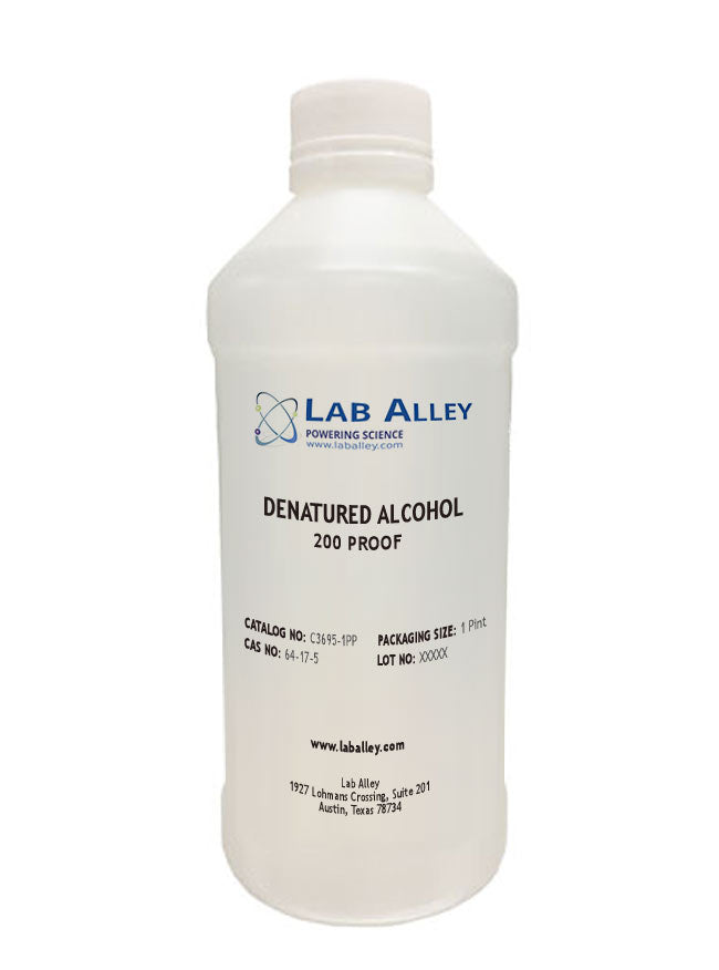 LabAlley Denatured Alcohol 200 Proof, 1 Poly Pint
