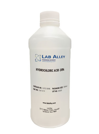 Hydrochloric Acid 28% Solution, Lab Grade