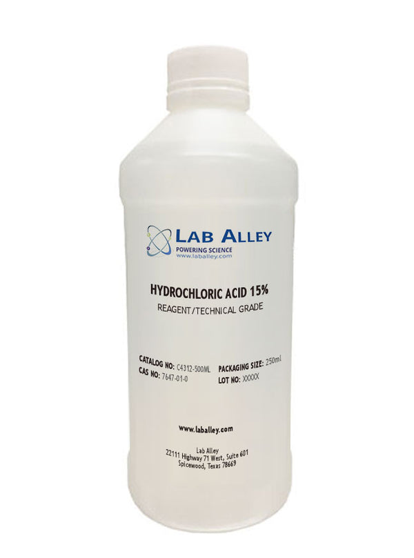 Hydrochloric Acid, A.R./Technical Grade, 15%, 500mL