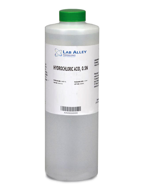 Hydrochloric Acid, 0.5N, 1 Liter