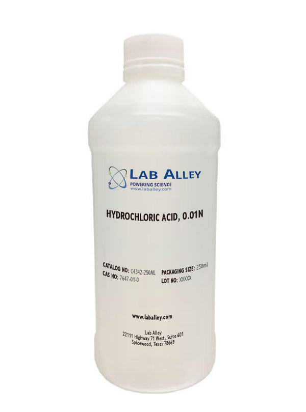 Hydrochloric Acid, 0.01N, 250mL