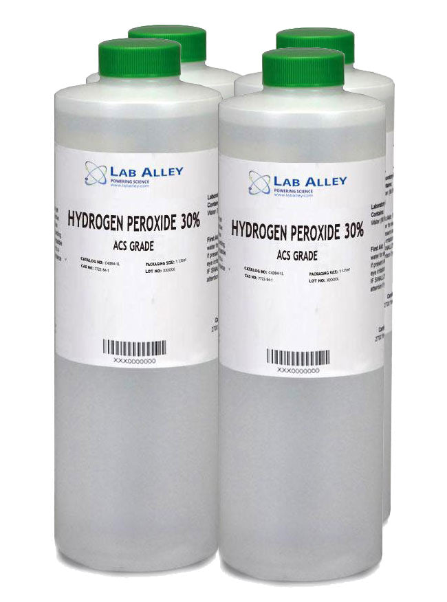 Hydrogen Peroxide, ACS Grade, 30%, 4x1 Liter