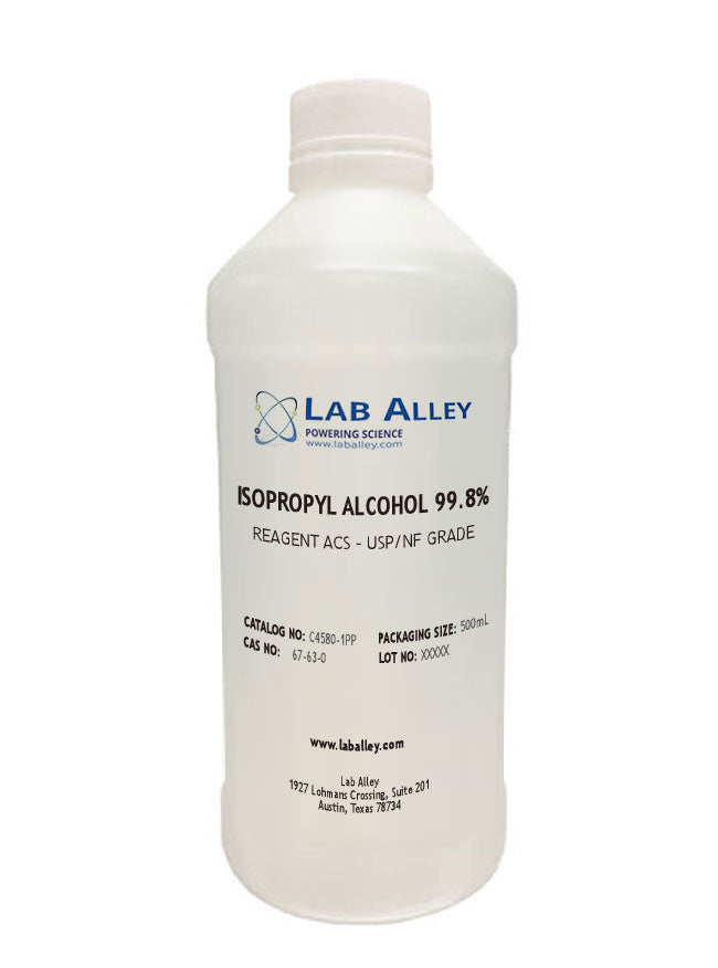 Isopropyl Alcohol, ACS/USP Grade, 99.8%, 500mL