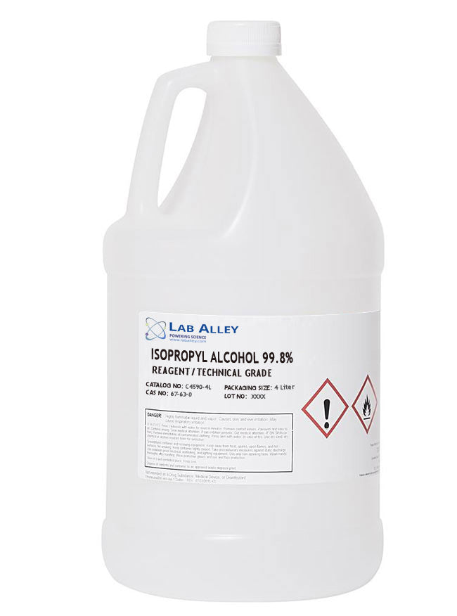 Isopropyl Alcohol Lab Grade 99.8%, 4 Liter