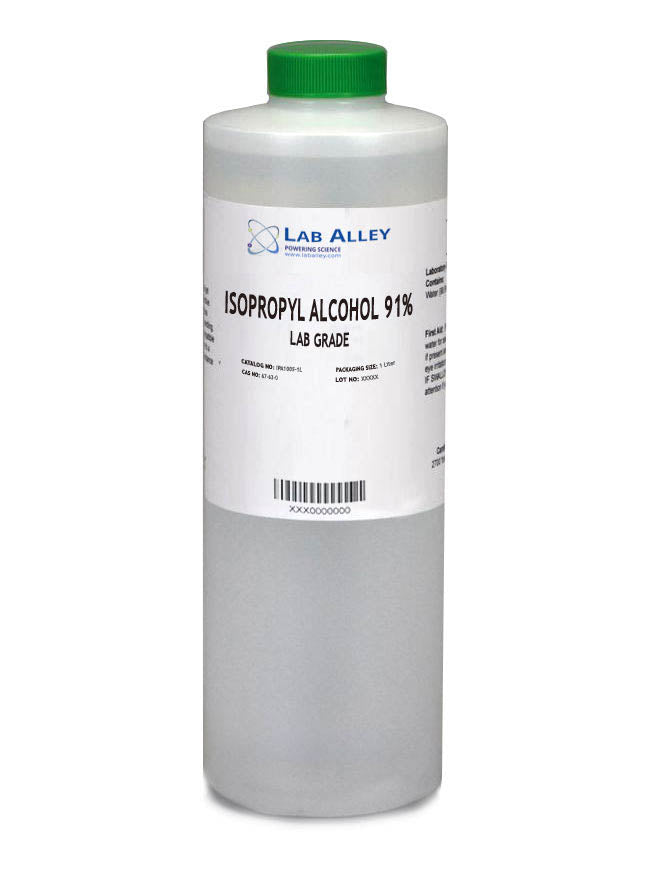 Isopropyl Alcohol, Lab Grade, 91%, 1 Liter