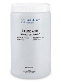 Lauric Acid, Lab Grade, 97%, 100 Grams