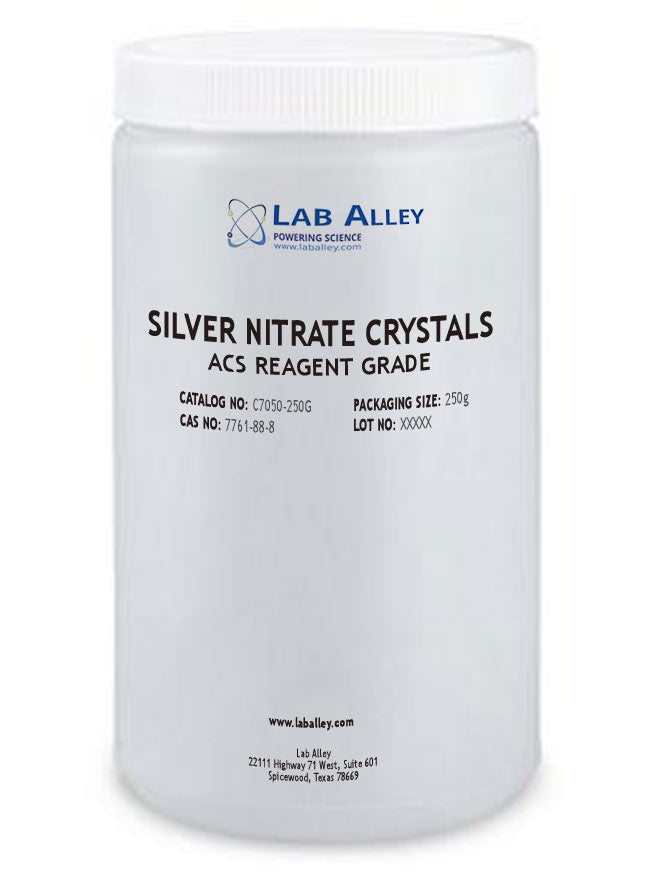 Silver Nitrate Crystals, ACS Reagent Grade, 250g