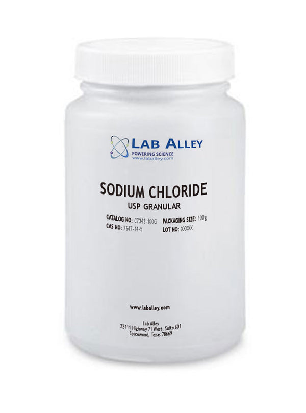 Sodium Chloride, USP Granular Grade, 100g
