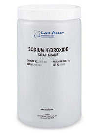 Sodium Hydroxide Beads, Soap Grade (98%), 1kg