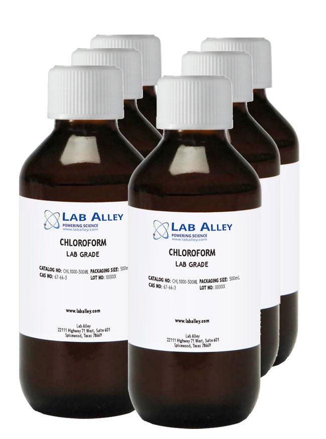 Chloroform, Lab Grade, ≥99%, 6x500ml Case