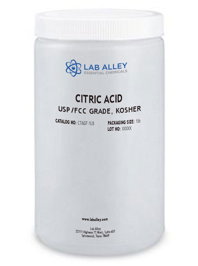 Citric Acid, USP/FCC Grade, Kosher, 1lb