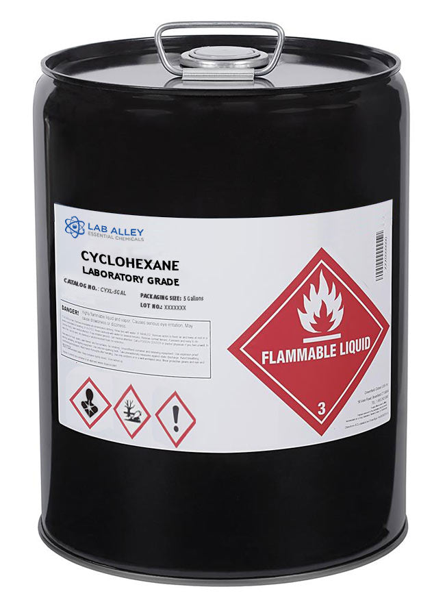 Cyclohexane, Lab Grade, 5 Gallons