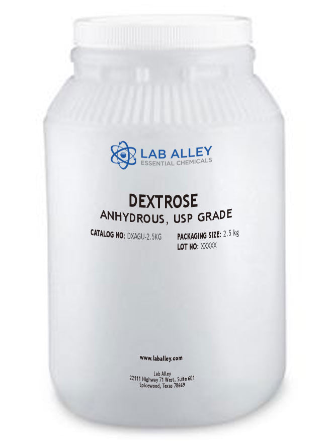Dextrose, Anhydrous, USP Grade, 2.5 Kilograms
