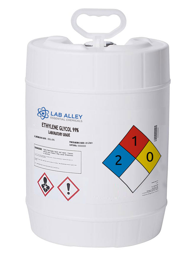 Ethylene Glycol 99% Lab Grade, 20 Liters