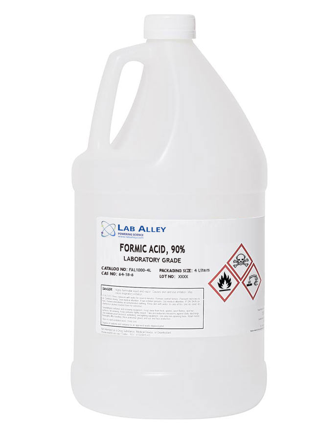 Formic Acid, Lab Grade, 90%, 4L