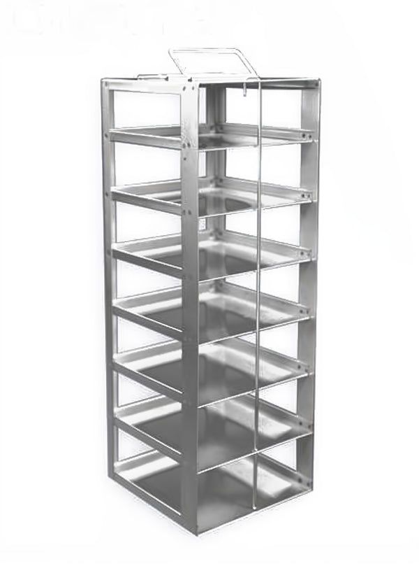 Stainless Steel Freezer Rack With Sliding Drawers, 4X5 Frame, Fits 20 Boxes