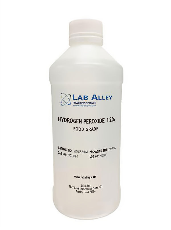 Hydrogen Peroxide 12% Solution, Food Grade, Kosher, Halal