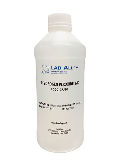 Hydrogen Peroxide 6% Solution, Food Grade, Kosher, Halal