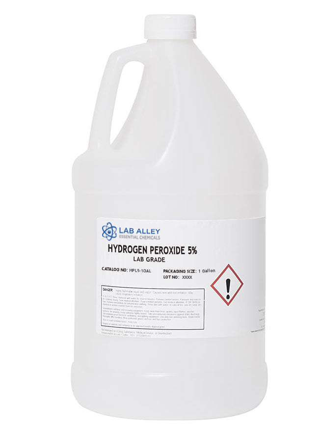 Hydrogen Peroxide 5% Solution, Lab Grade, 1 Gallon