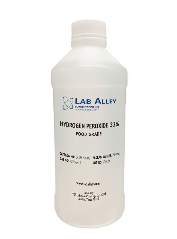 Hydrogen Peroxide 32% Solution, Food Grade, Kosher, Halal
