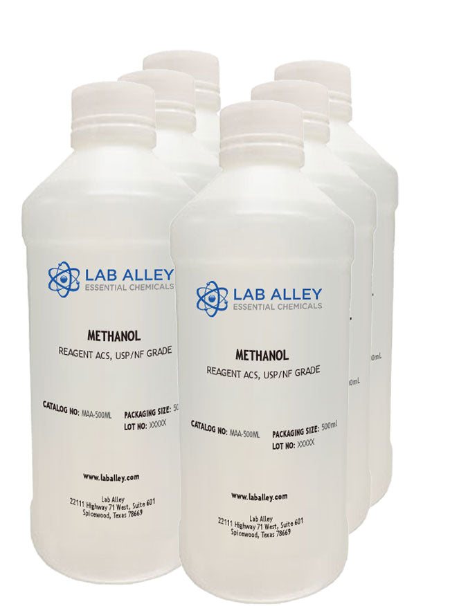 Methanol ≥99.8% Certified ACS Reagent/USP/NF Grade, 6 x 500mL Case