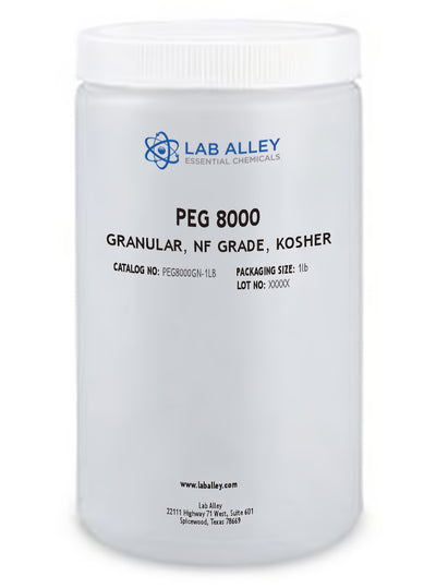 Polyethylene Glycol (PEG) 8000, Granular, NF Grade, Kosher