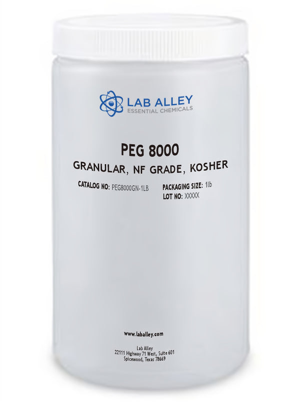 Polyethylene Glycol (PEG) 8000, Granular, NF Grade, Kosher