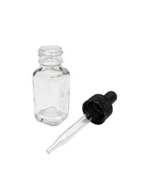 Bottles With Dropper, Square, Flint Glass Bottles With Dropper, Square, Flint Glass