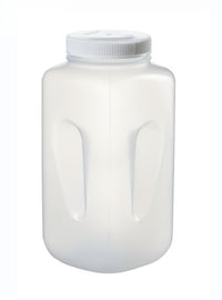 Bottle, Square, Wide Mouth, PP, 4-Liter (4000ml) Bottle, Square, Wide Mouth, PP, 4-Liter (4000ml)