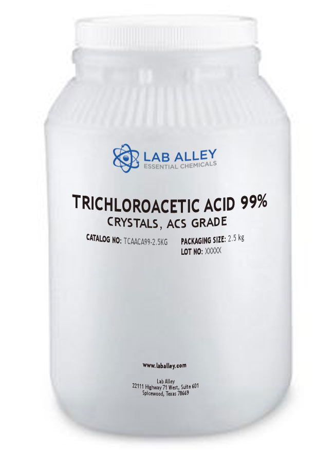 Trichloroacetic Acid 99%, Crystals, ACS Grade, 2.5 Kilograms