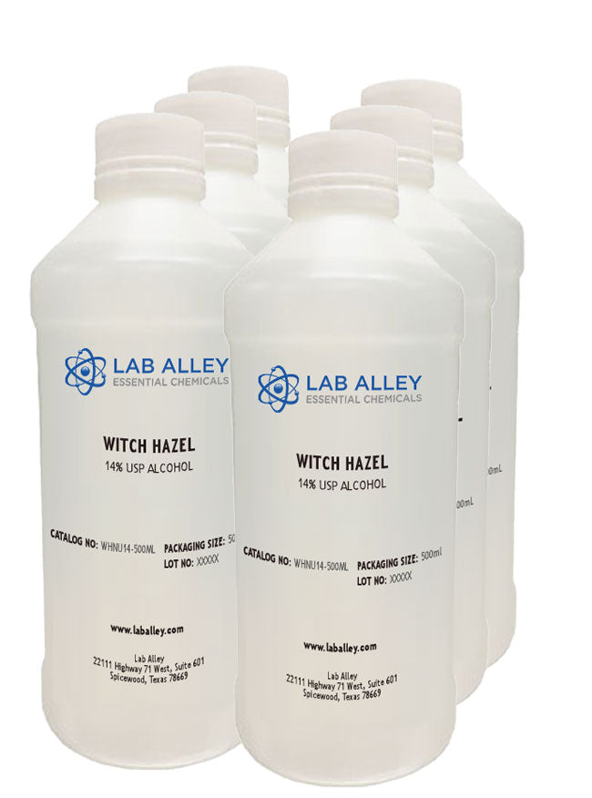 Discounts on LabAlley 100% All Natural Distilled Witch Hazel with 14% USP Natural Grain Alcohol, 6 x500mL Case