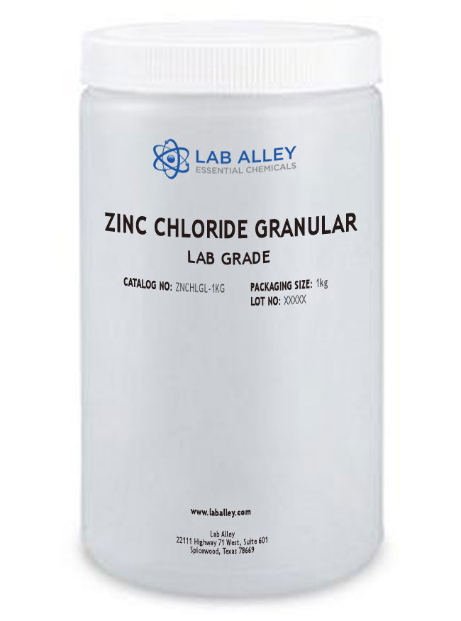 Zinc Chloride, Granular, Lab Grade, 1kg