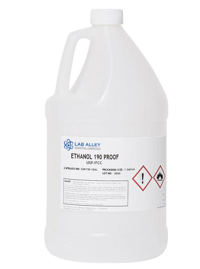 Denatured Ethyl Alcohol 95%. Denatured Alcohol 190 Proof For Sale, 1 Gallon Bottle, Denatured Ethanol 95%, Price: $79 Ships To You Next Day. ecommended For Cleaning, Perfume, Analytical Solvent Uses, Extraction, Perfume Making, Paint Prep