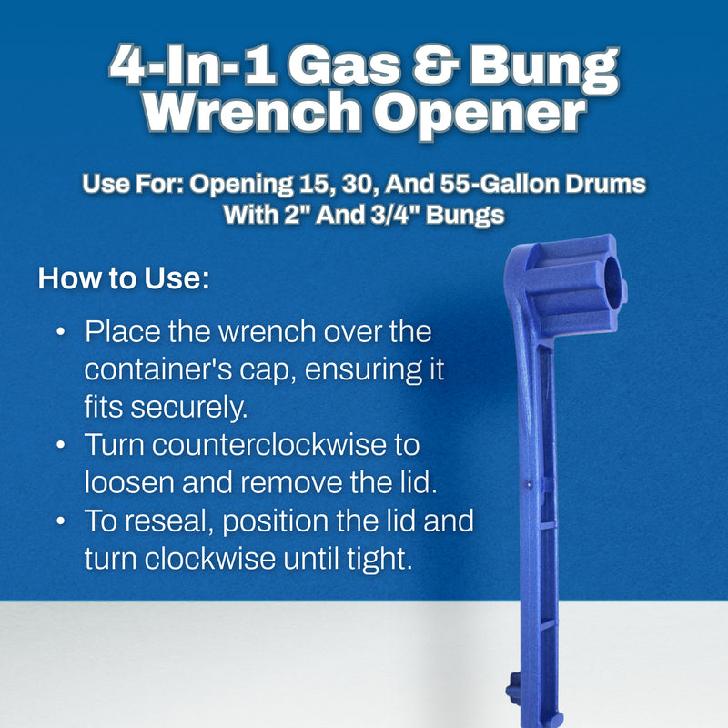 4-in-1 Drum Wrench Opener, Non Sparking