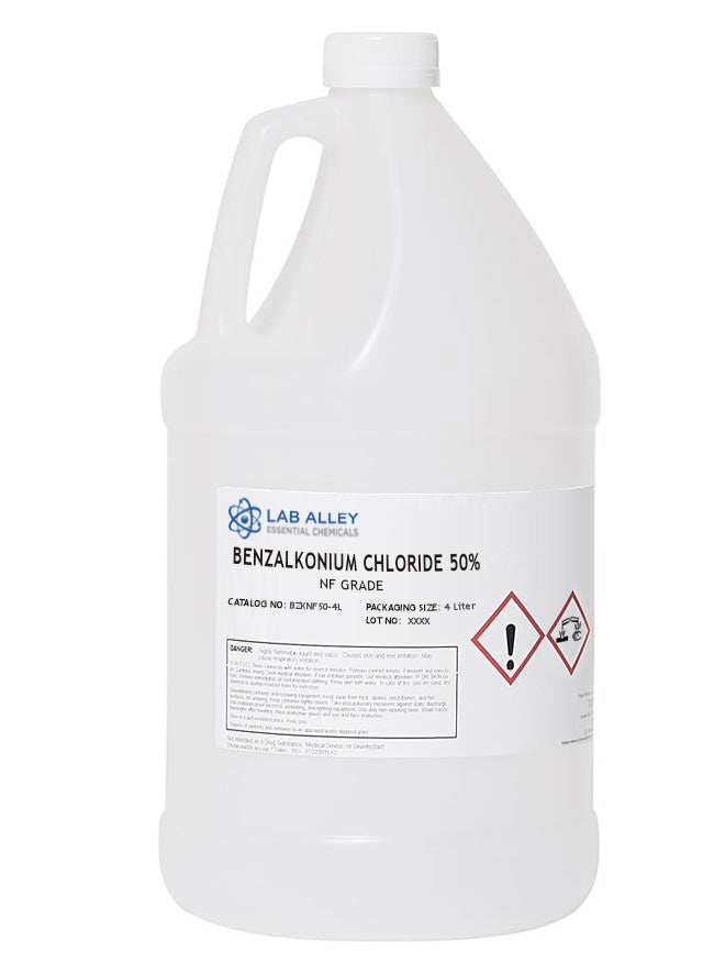 Benzalkonium Chloride 50% Solution, NF Grade, 4 Liters