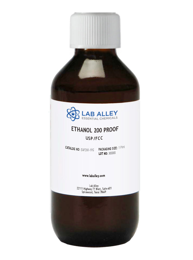 Ethanol 200 Proof (100%) Undenatured Alcohol, USP/FCC Food Grade, Kosher